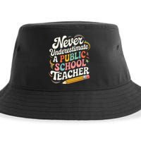 Never Underestimate A Public School Teacher Public Education Sustainable Bucket Hat