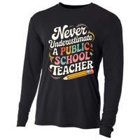 Never Underestimate A Public School Teacher Public Education Cooling Performance Long Sleeve Crew