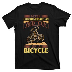 Never Underestimate An Old Guy On A Bicycle T-Shirt