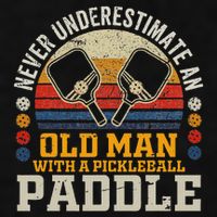 Never Underestimate An Old Man With A Pickleball Paddle Ladies PosiCharge Tri-Blend Wicking Tank