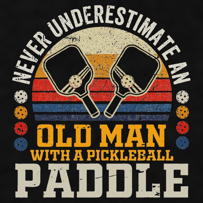 Never Underestimate An Old Man With A Pickleball Paddle Ladies PosiCharge Tri-Blend Wicking Tank