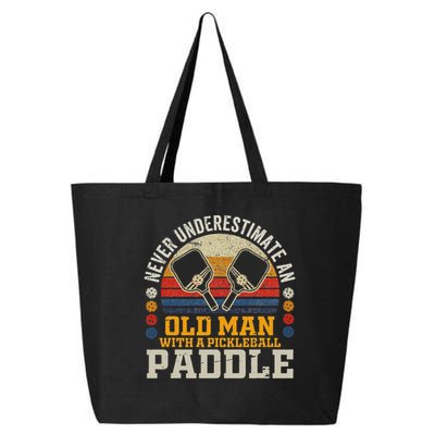 Never Underestimate An Old Man With A Pickleball Paddle 25L Jumbo Tote