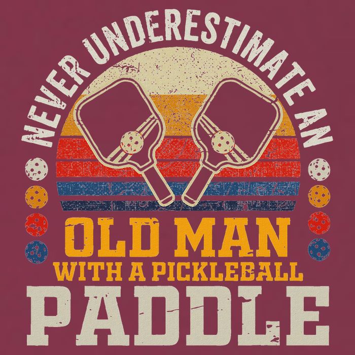Never Underestimate An Old Man With A Pickleball Paddle 16oz Travel Tumbler