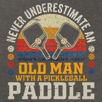 Never Underestimate An Old Man With A Pickleball Paddle Cotton Canvas Backpack