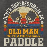 Never Underestimate An Old Man With A Pickleball Paddle Vector Backpack