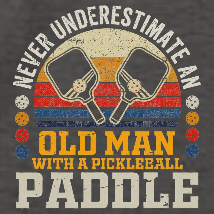 Never Underestimate An Old Man With A Pickleball Paddle Vector Backpack