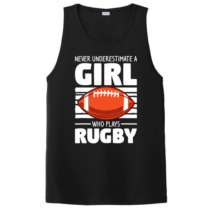 Never Underestimate A Girl Who Plays Rugby PosiCharge Competitor Tank