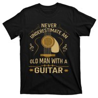 Never Underestimate An Old Man With A Guitar Acoustic Player T-Shirt