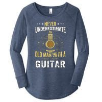 Never Underestimate An Old Man With A Guitar Acoustic Player Women's Perfect Tri Tunic Long Sleeve Shirt