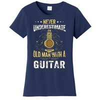 Never Underestimate An Old Man With A Guitar Acoustic Player Women's T-Shirt