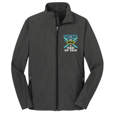 Never Underestimate An Old On A Pair Of Skis Ski Grandpa Cute Gift Core Soft Shell Jacket