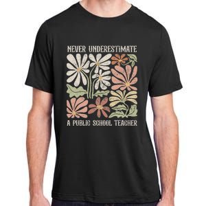 Never Underestimate A Public School Teacher Tim Walz Kamala Adult ChromaSoft Performance T-Shirt