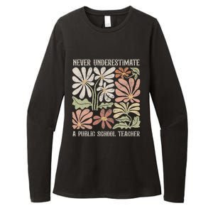 Never Underestimate A Public School Teacher Tim Walz Kamala Womens CVC Long Sleeve Shirt