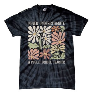 Never Underestimate A Public School Teacher Tim Walz Kamala Tie-Dye T-Shirt