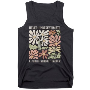 Never Underestimate A Public School Teacher Tim Walz Kamala Tank Top