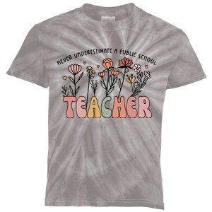 Never Underestimate A Public School Teacher Kids Tie-Dye T-Shirt