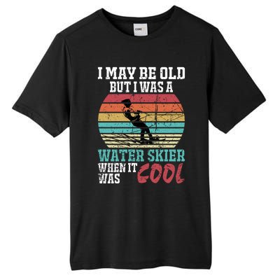 Never Underestimate An Old On A Ski Skiing Skier Cool Gift Tall Fusion ChromaSoft Performance T-Shirt