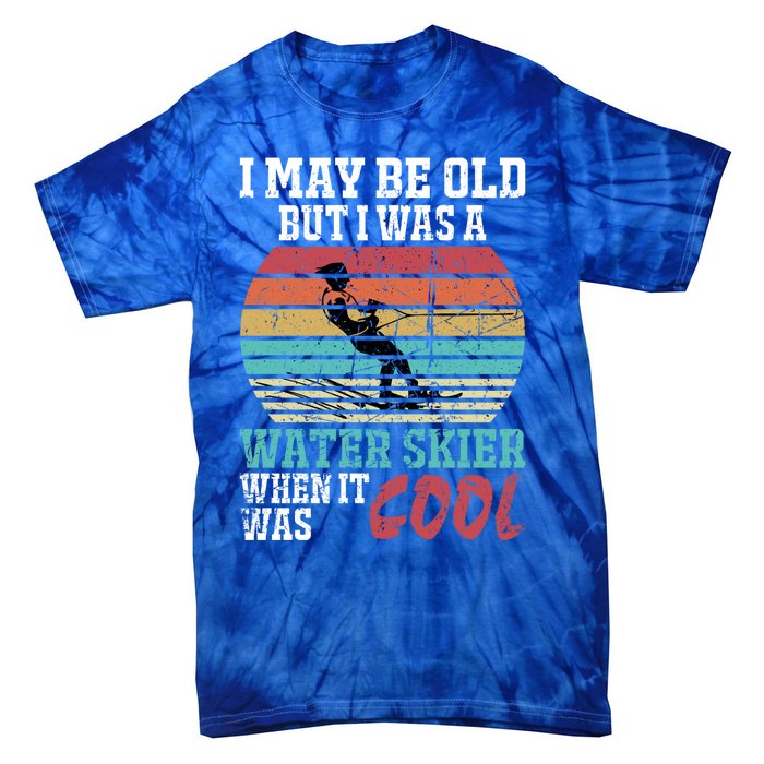 Never Underestimate An Old On A Ski Skiing Skier Cool Gift Tie-Dye T-Shirt