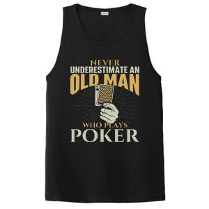 Never Underestimate An Old Man Who Plays Poker Card Player PosiCharge Competitor Tank