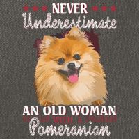 Never Underestimate An Old Woman With Pomeranian Cotton Canvas Backpack