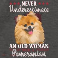Never Underestimate An Old Woman With Pomeranian Vector Backpack