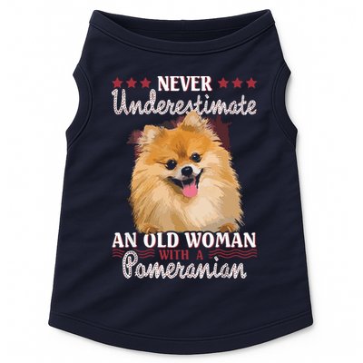 Never Underestimate An Old Woman With Pomeranian Doggie Tank
