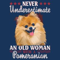 Never Underestimate An Old Woman With Pomeranian Cooling Performance Crew T-Shirt