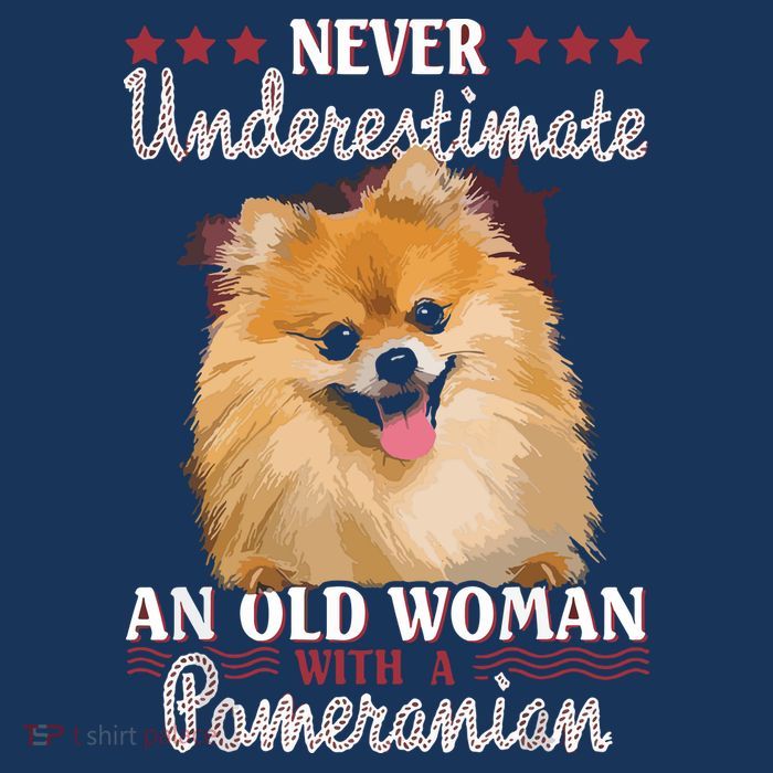 Never Underestimate An Old Woman With Pomeranian T-Shirt