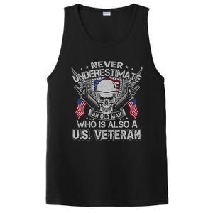 Never Underestimate An Old Who Is Also A U S Veteran Gift PosiCharge Competitor Tank