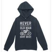 Never Underestimate An Old Man With A Dirt Bike Father's Day Urban Pullover Hoodie