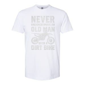 Never Underestimate An Old Man With A Dirt Bike Father's Day Softstyle CVC T-Shirt