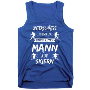 Never Underestimate An Old On Ski Apres Skis Gift Tank Top