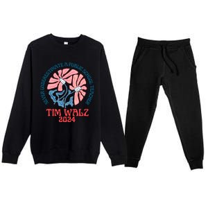 Never Underestimate A Public School Teacher Premium Crewneck Sweatsuit Set