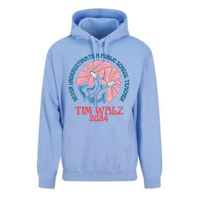 Never Underestimate A Public School Teacher Unisex Surf Hoodie