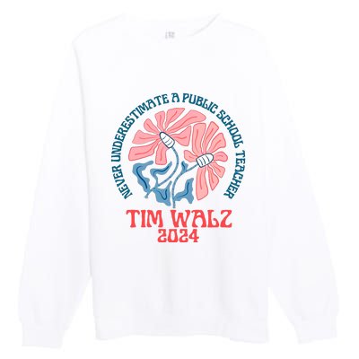 Never Underestimate A Public School Teacher Premium Crewneck Sweatshirt