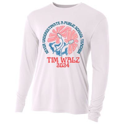 Never Underestimate A Public School Teacher Cooling Performance Long Sleeve Crew