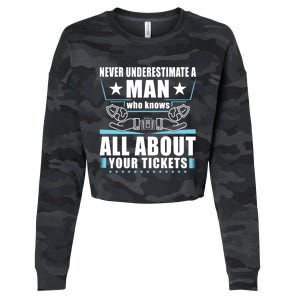 Never Underestimate An Insurance Agent Funny Gift Cropped Pullover Crew