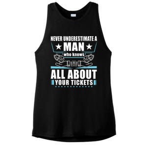 Never Underestimate An Insurance Agent Funny Gift Ladies PosiCharge Tri-Blend Wicking Tank