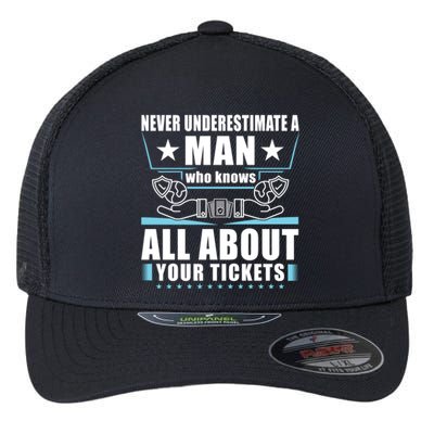 Never Underestimate An Insurance Agent Funny Gift Flexfit Unipanel Trucker Cap