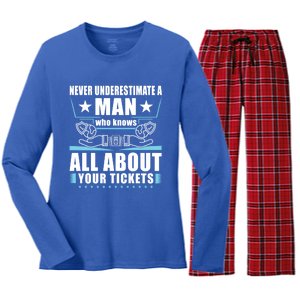 Never Underestimate An Insurance Agent Funny Gift Women's Long Sleeve Flannel Pajama Set 