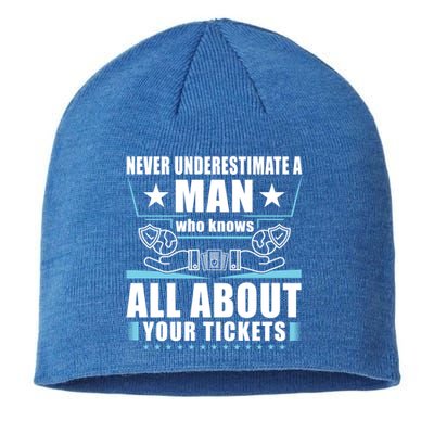 Never Underestimate An Insurance Agent Funny Gift Sustainable Beanie