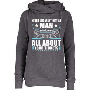 Never Underestimate An Insurance Agent Funny Gift Womens Funnel Neck Pullover Hood