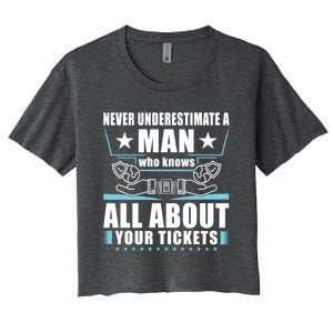 Never Underestimate An Insurance Agent Funny Gift Women's Crop Top Tee