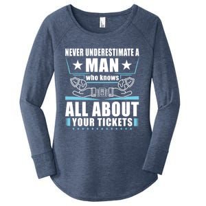 Never Underestimate An Insurance Agent Funny Gift Women's Perfect Tri Tunic Long Sleeve Shirt