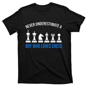 Never Underestimate A Boy Who Loves Chess T-Shirt