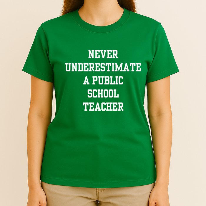 Never Underestimate A Public School Teacher T-Shirt
