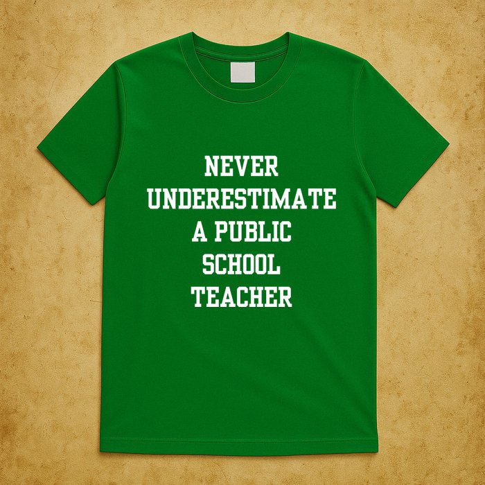 Never Underestimate A Public School Teacher T-Shirt