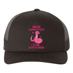 Never Underestimate A Girl With A Snake Quote Yupoong Adult 5-Panel Trucker Hat