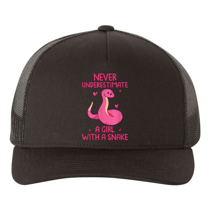 Never Underestimate A Girl With A Snake Quote Yupoong Adult 5-Panel Trucker Hat