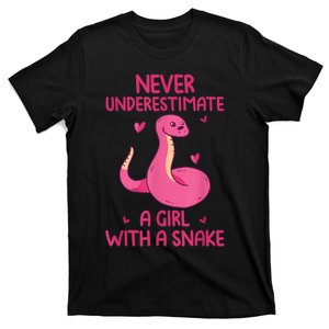 Never Underestimate A Girl With A Snake Quote T-Shirt